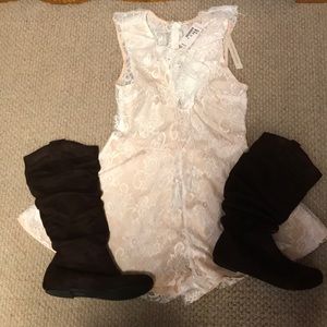 White lace romper